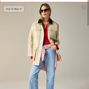 J Crew Collection Laminated Barn Jacket (small)